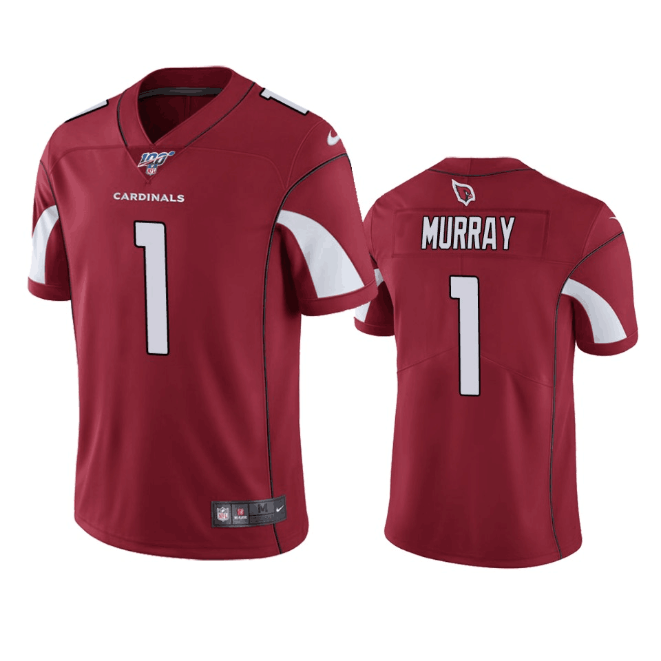 Men's Arizona Cardinals #1 Kyler Murray Red 2019 100th Season Vapor Untouchable Limited Stitched NFL Jersey